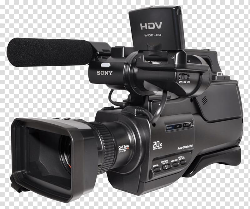 black Sony HDV camcorder, Hdv Sony Video Camera transparent background PNG clipart