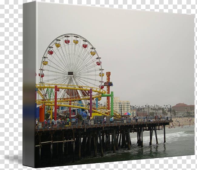 Santa Monica Pier Ferris wheel Amusement park Jersey Shore, pier transparent background PNG clipart