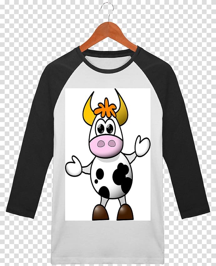 T-shirt Sleeve Collar Unisex Rugby shirt, Happy cow transparent background PNG clipart