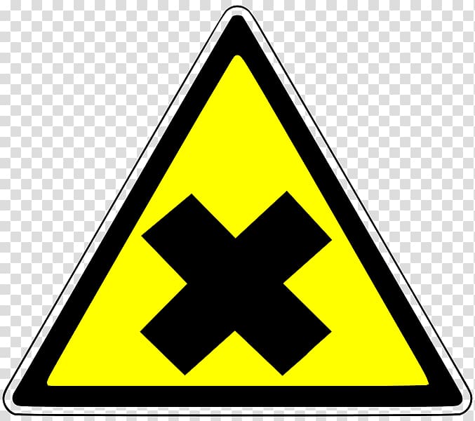 Hazard symbol Dangerous goods Highly hazardous chemical Warning sign, segnale di prescrizione transparent background PNG clipart
