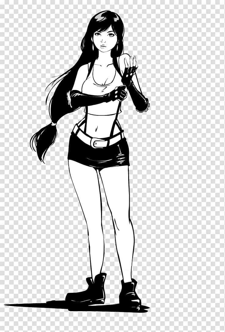 Tifa Lockhart Final Fantasy VII Sephiroth Black and white Coloring book, others transparent background PNG clipart