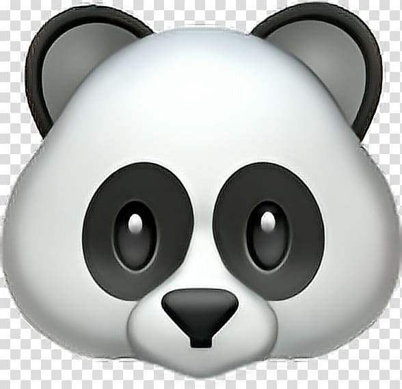 snow panda illustration, Giant panda Emojipedia Sticker iPhone, Emoji transparent background PNG clipart