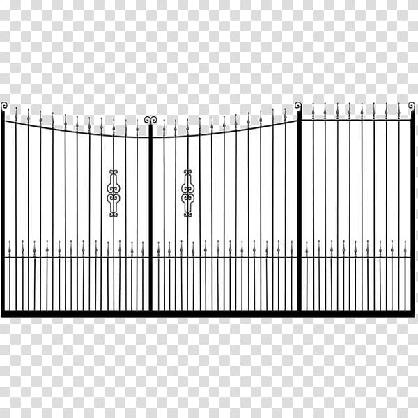 Fence Electric gates Wrought iron Iron railing, sliding gate transparent background PNG clipart