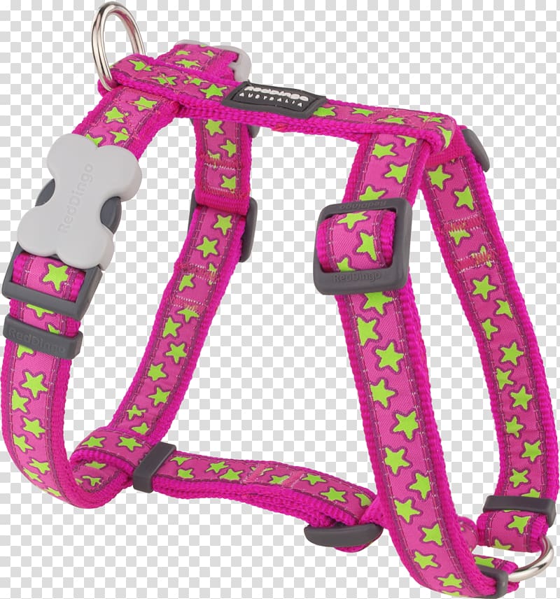 Dog harness Dingo Pet tag, pink stars transparent background PNG clipart