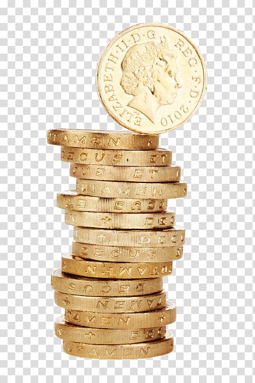 Gold coin Stack Money, coin stack transparent background PNG clipart