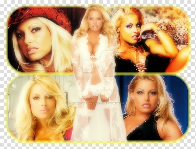 Blond Hair coloring Collage Friendship, Trish stratus transparent background PNG clipart