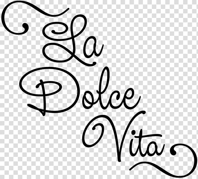 Art Calligraphy Logo Brand, la Dolce Vita transparent background PNG clipart
