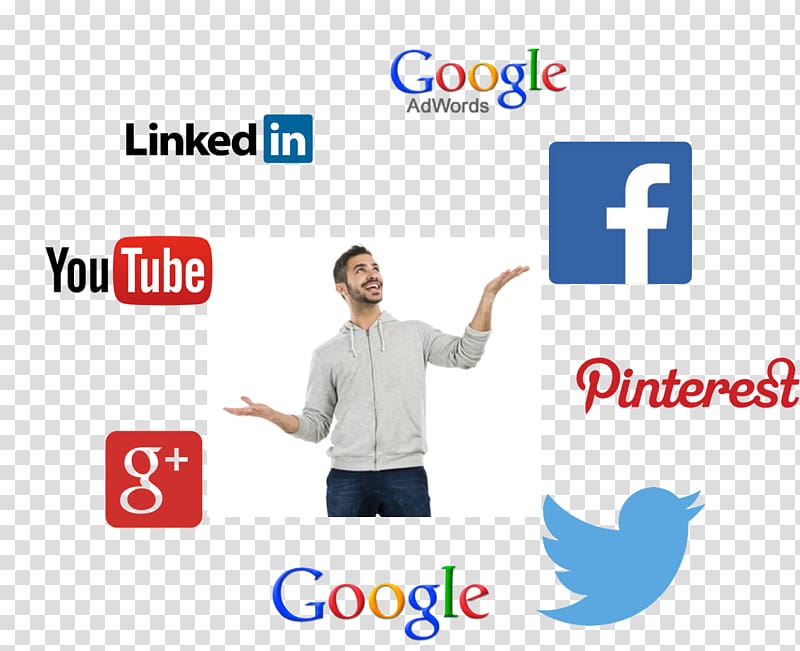 Social media marketing Digital marketing Social network, excited man transparent background PNG clipart