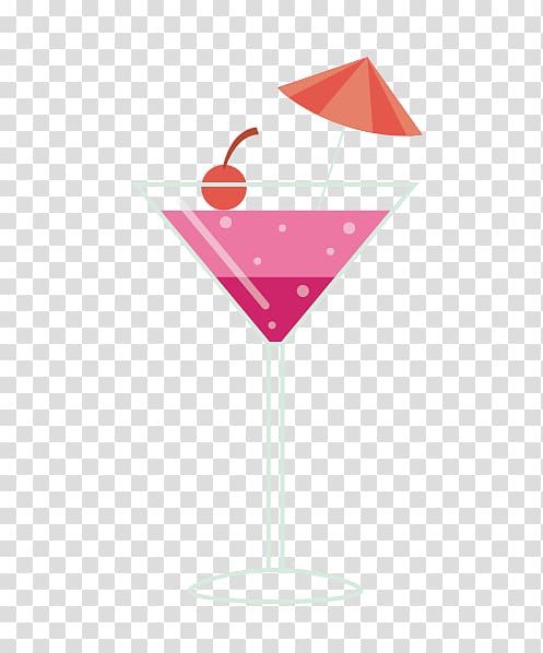 Pink Lady Martini Cosmopolitan Cocktail garnish, Drinks transparent background PNG clipart