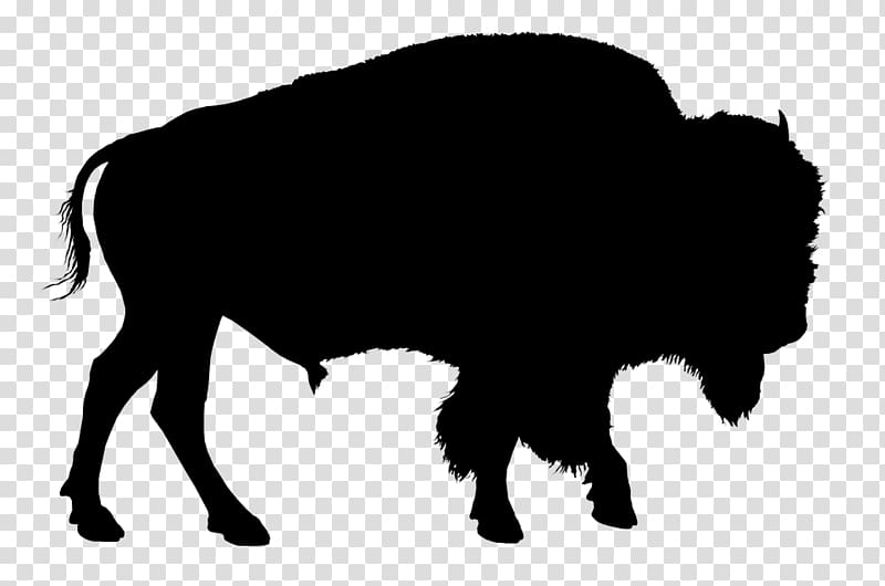 American bison Muskox Silhouette, Silhouette transparent background PNG clipart
