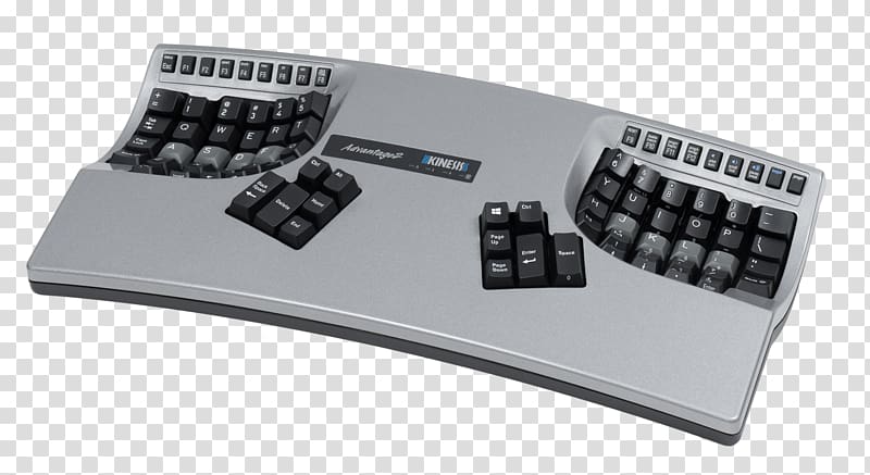 Computer keyboard Numeric Keypads Kinesis Ergonomic keyboard, USB transparent background PNG clipart