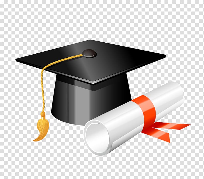 mortar board and diploma illustration, Square academic cap Graduation ceremony , Graduation Season element transparent background PNG clipart