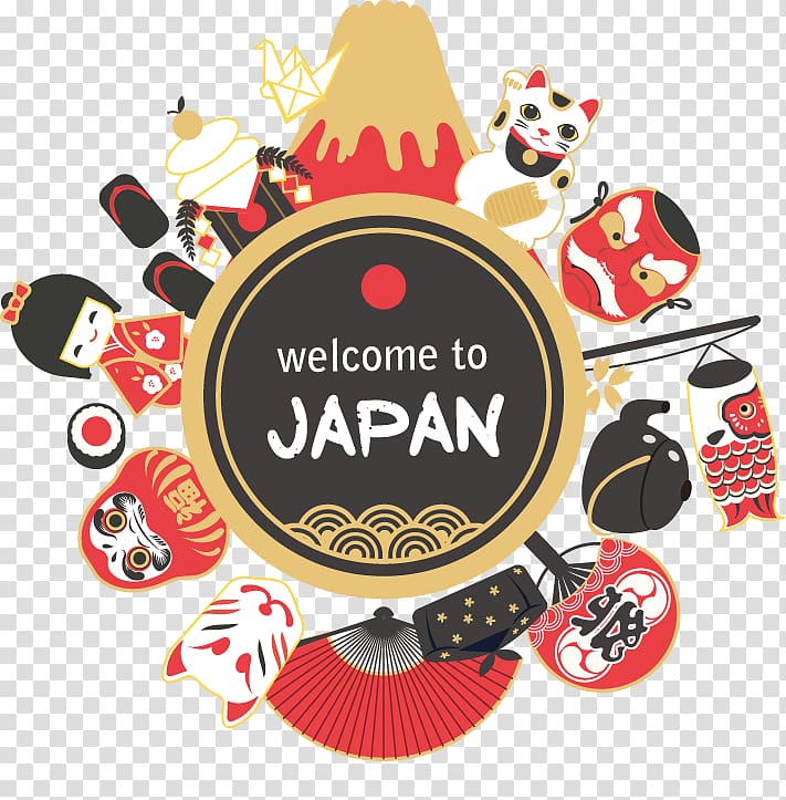 welcome to Japan , Tokyo Sushi Tea Take-out Japanese Cuisine, Japanese element transparent background PNG clipart