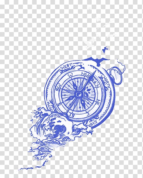 white and blue compass illustration, Sailor tattoos Compass Tattoo artist Marquesan tattoo, compass transparent background PNG clipart