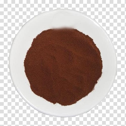 Powder Material Chocolate, The powder on the plate transparent background PNG clipart