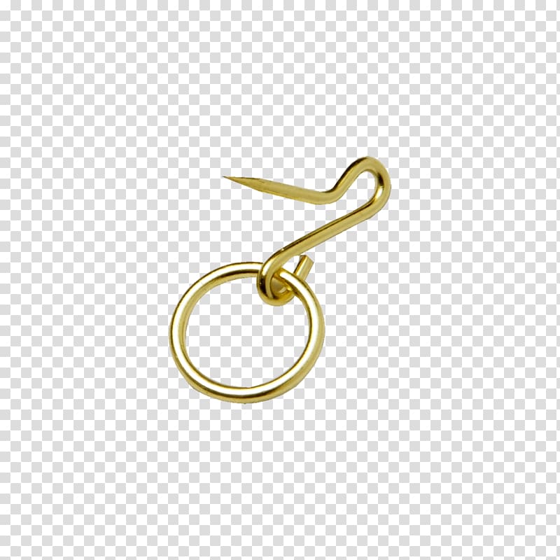 Brass Pin plastic Drapery Ring, Brass transparent background PNG clipart