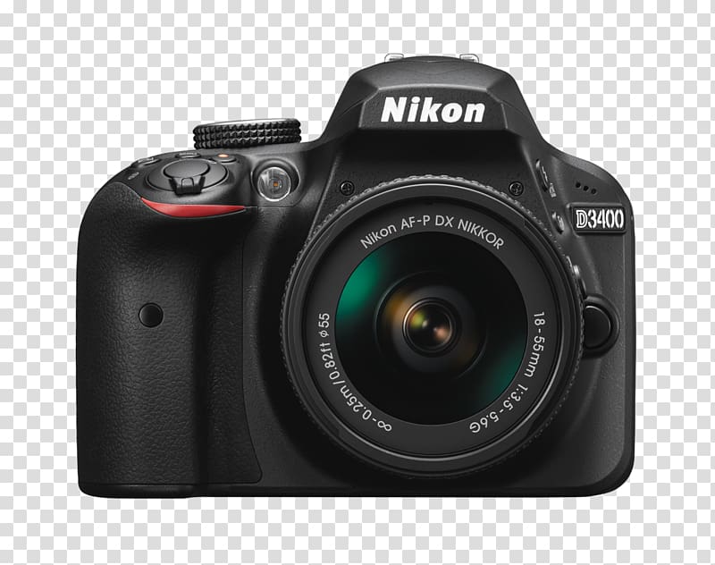 Nikon D3400 Nikon AF-S DX Zoom-Nikkor 18-55mm f/3.5-5.6G Digital SLR Canon EF-S 18–55mm lens Autofocus, camera lens transparent background PNG clipart