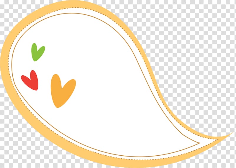 Speech balloon , Yellow heart-shaped border transparent background PNG clipart