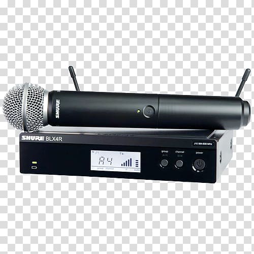 Shure SM58 Wireless microphone Shure Beta 58A, microphone transparent background PNG clipart