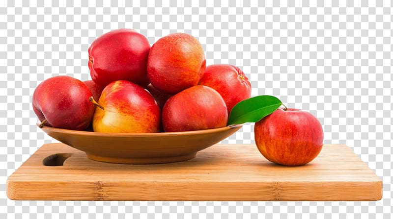 Apple , Red apple on the chopping board transparent background PNG clipart