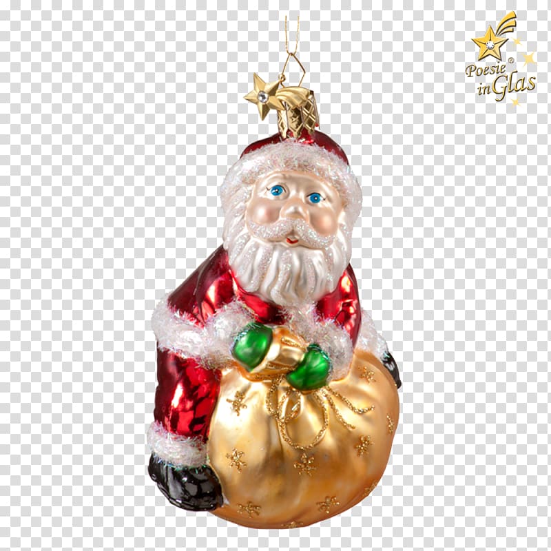 Christmas ornament, Handpainted Santa Claus transparent background PNG clipart