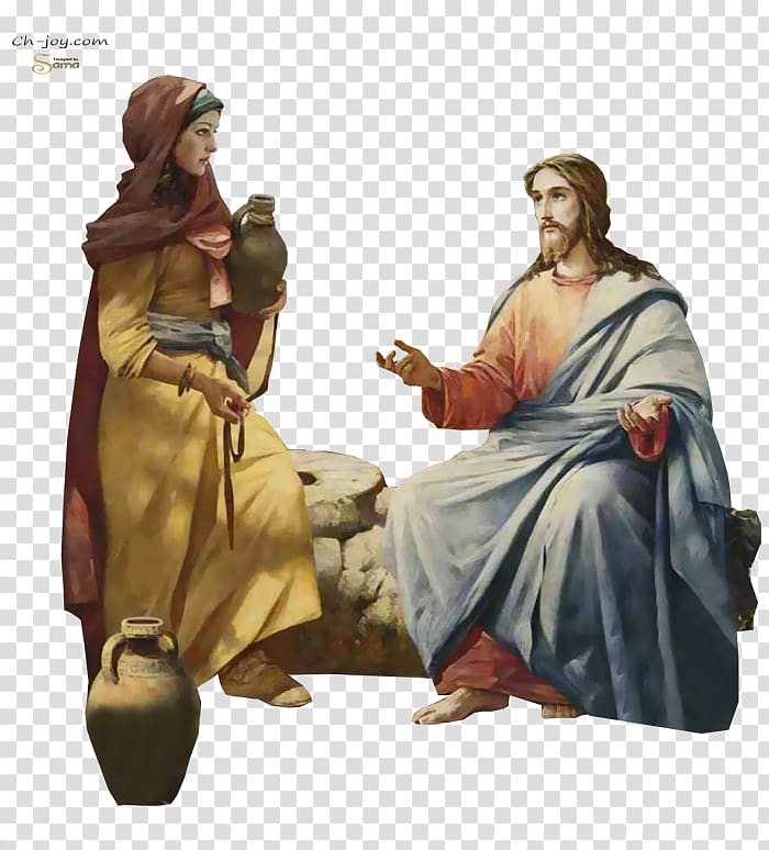 Samaritan woman at the well Christianity Samaritans Bible Religion, jesus transparent background PNG clipart