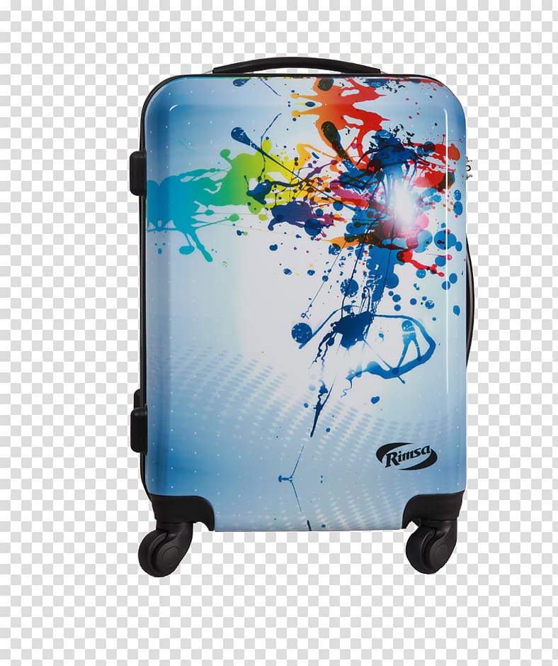 Suitcase Baggage Trolley Polycarbonate Acrylonitrile butadiene styrene, Graffiti trunk transparent background PNG clipart