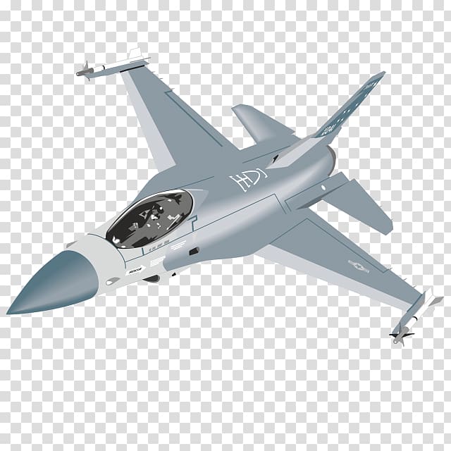 Airplane General Dynamics F-16 Fighting Falcon , stereoscopic transparent background PNG clipart