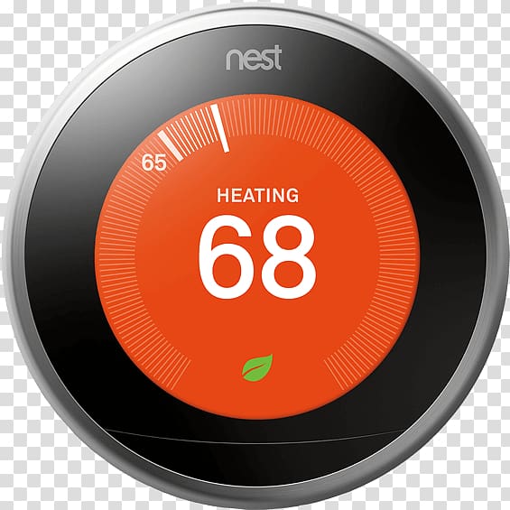 Nest Labs Nest Learning Thermostat, 3rd generation Smart thermostat, oof transparent background PNG clipart