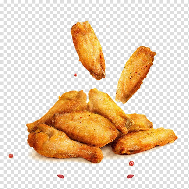 golden fried chicken wings transparent background PNG clipart