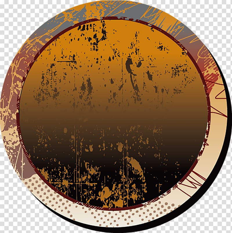 Circle Point, Round dots rust orange black transparent background PNG clipart