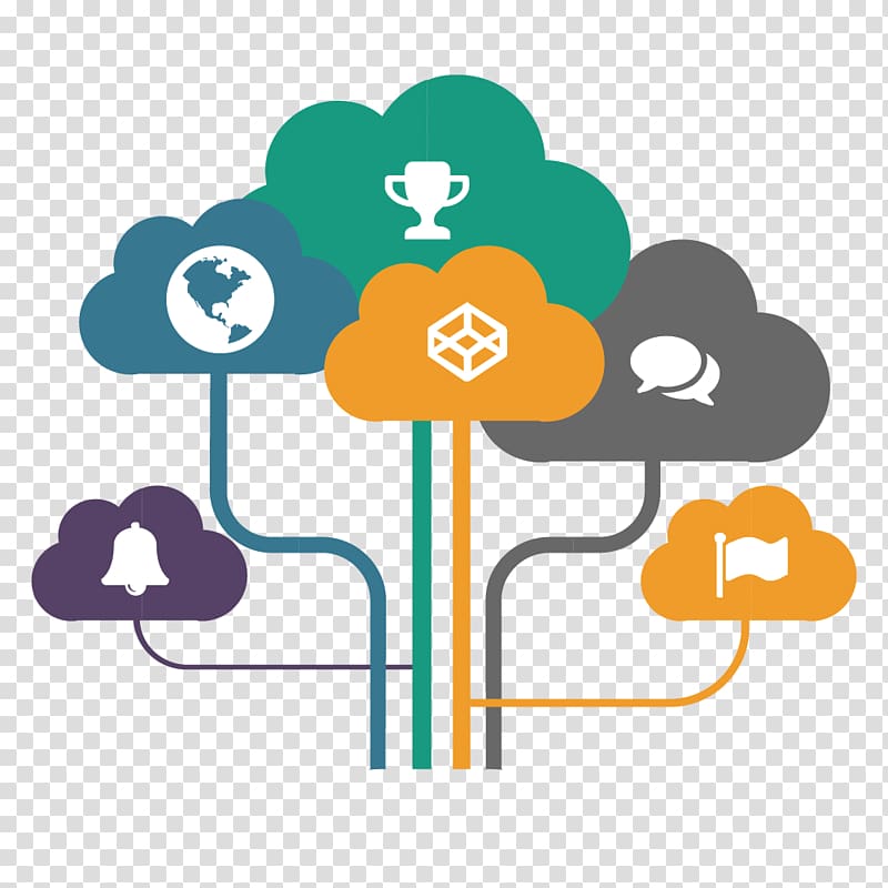 assorted-color clouds illustration, Cloud computing Internet Template Information technology, border clip cloud transparent background PNG clipart