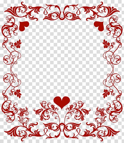 Valentine\'s Day Heart , high tech paper border transparent background PNG clipart