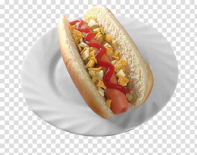 Chicago-style hot dog Hamburger Sausage Fast food, Ham Hamburg transparent background PNG clipart