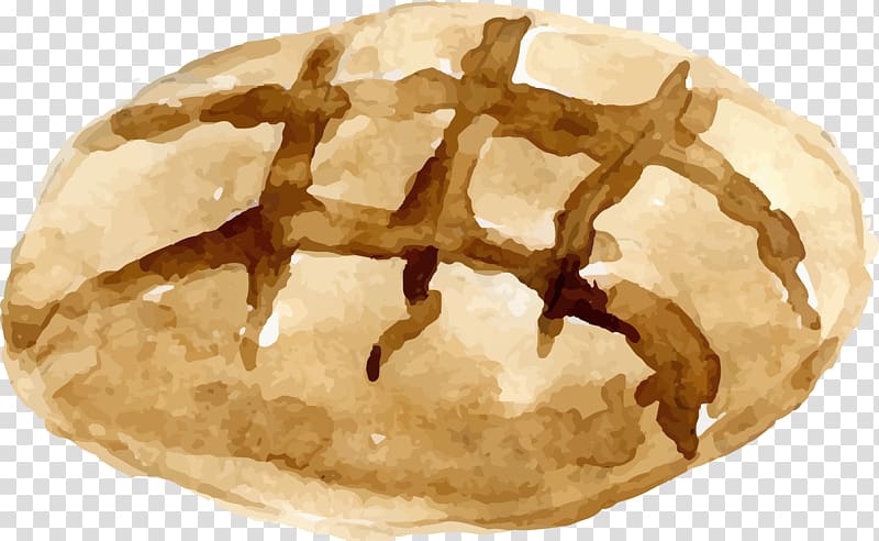 Croissant Pretzel Whole wheat bread, Cartoon whole wheat bread transparent background PNG clipart