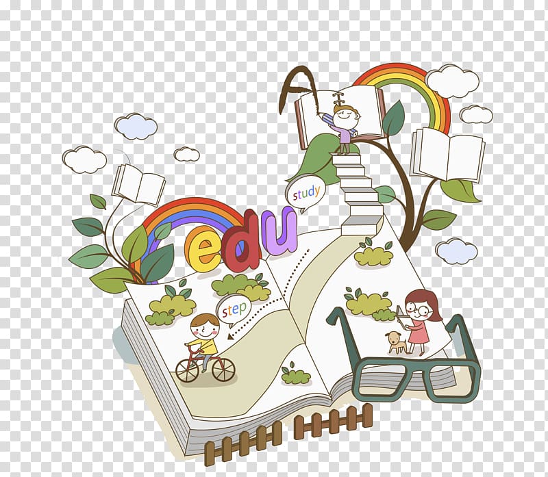 Child Cartoon Illustration, Open book transparent background PNG clipart