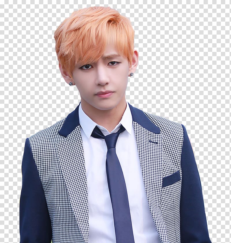 man in white and blue suit, Kim Taehyung BTS Desktop , v transparent background PNG clipart