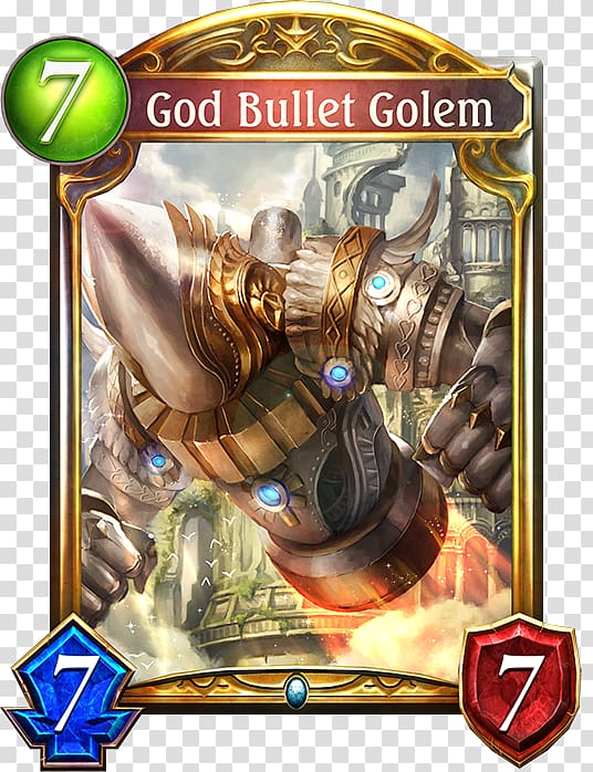 Shadowverse Golem Collectible card game Tempest of the Gods No, Carriage gold transparent background PNG clipart