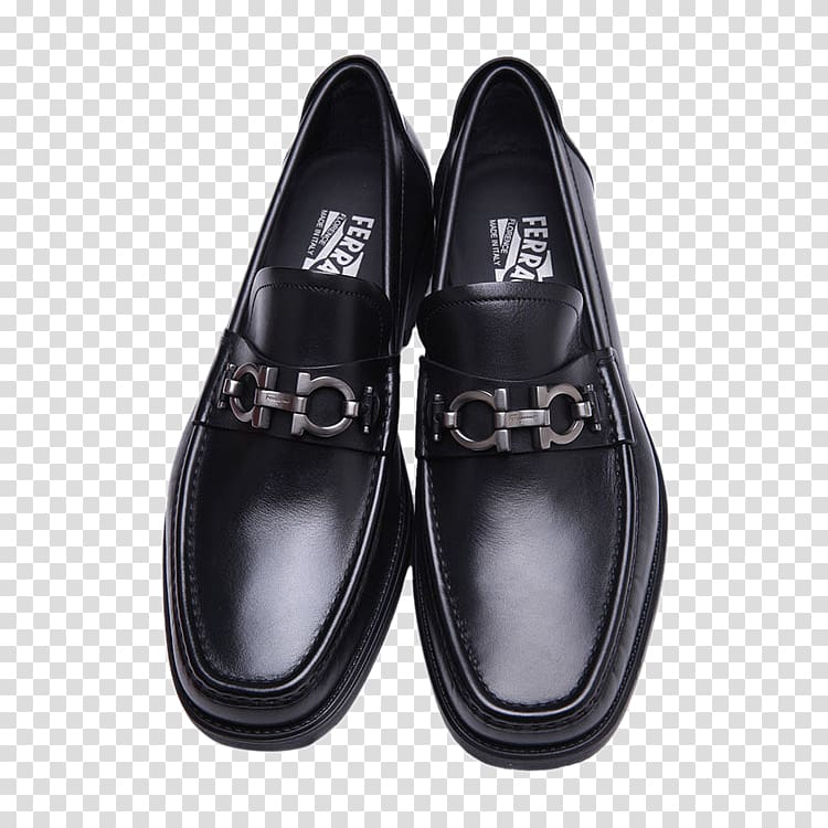 Slip-on shoe Salvatore Ferragamo S.p.A. Designer, Ferragamo men\'s horseshoe buckle decorated black transparent background PNG clipart