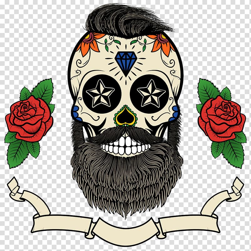 Calavera or Sugar Skull Tattoo Set Stock Vector - Illustration of dagger,  graphic: 92891666