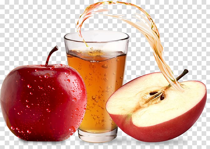 apple fruit and glass of apple juice, Apple juice Concentrate, juice transparent background PNG clipart
