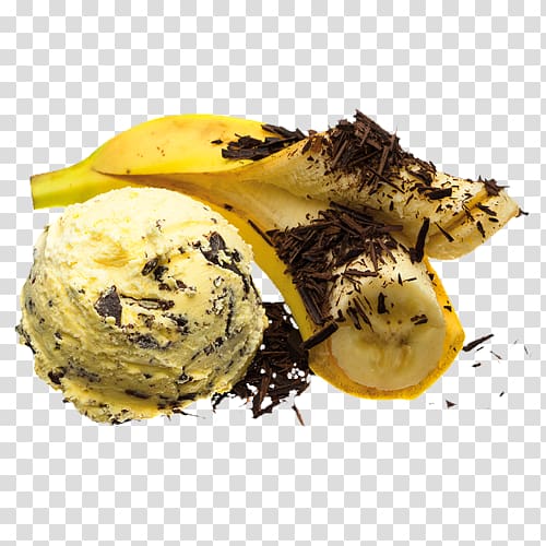 Ice cream Frosting & Icing Crème brûlée Tiramisu Stracciatella, banana in chocolate transparent background PNG clipart