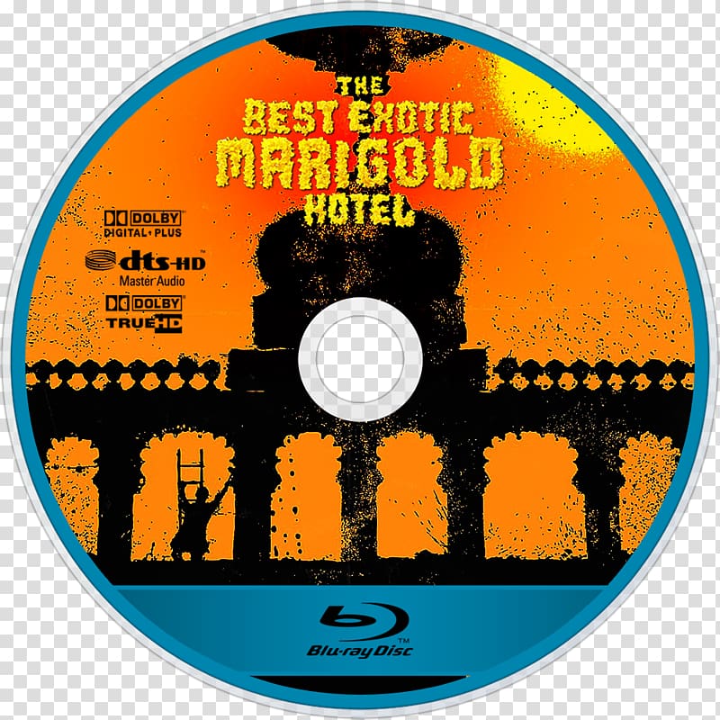 Film poster The Best Exotic Marigold Hotel Blu-ray disc, marigold transparent background PNG clipart