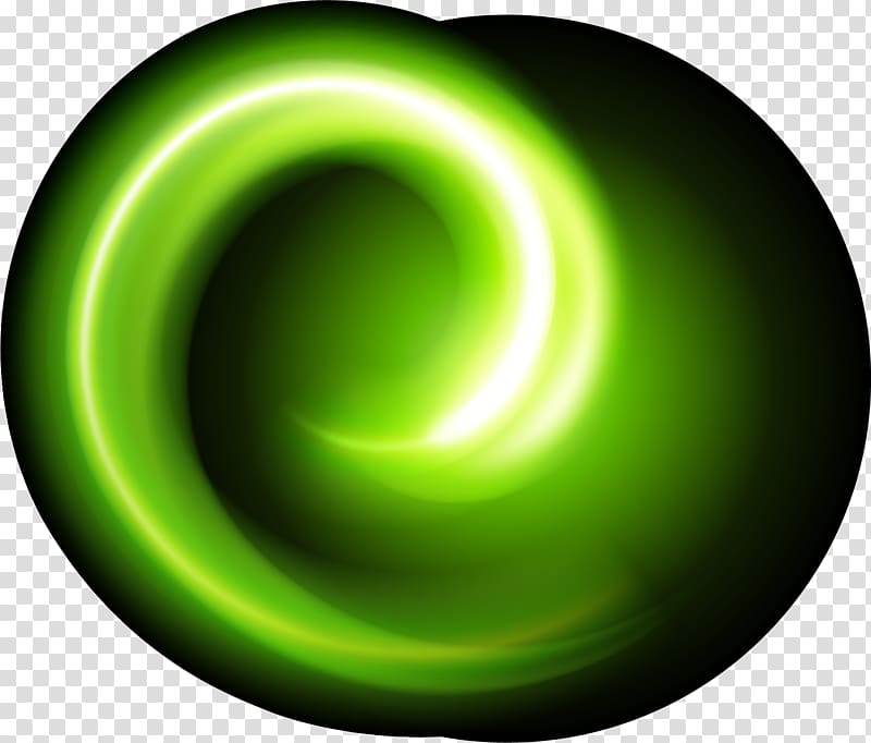 Circle , Green spiral light effect transparent background PNG clipart