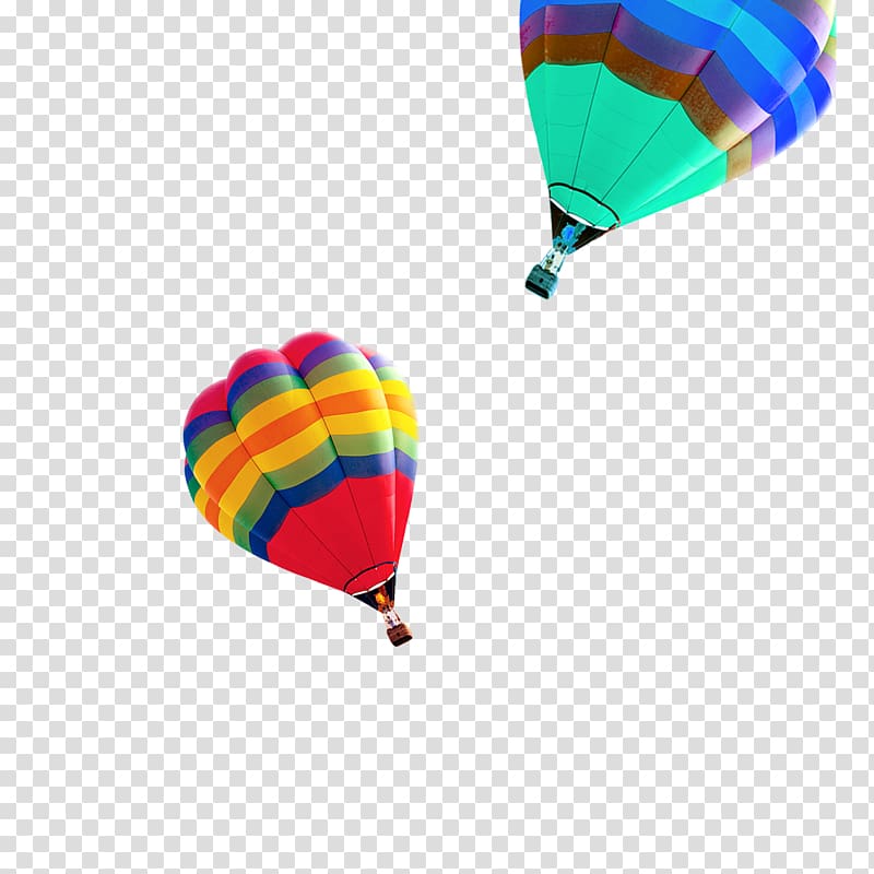 Hot air balloon Flight, Colorful hot air balloon transparent background PNG clipart