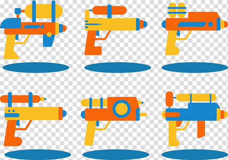 Water gun Toy Flat design, Flat water gun transparent background PNG clipart