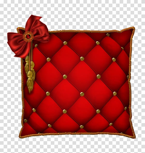 Throw Pillows Cushion, Red Pillows transparent background PNG clipart