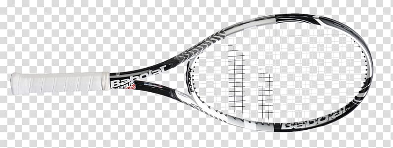 black and white Babolar tennis racket , Racket Tennis ball Badminton, Tennis racket transparent background PNG clipart