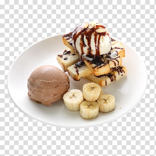 Chocolate ice cream Sundae Profiterole Waffle, ice cream transparent background PNG clipart