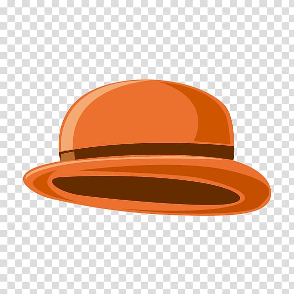 Hat Designer, painted brown oblique hat transparent background PNG clipart